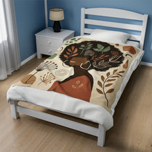 Cargar imagen en el visor de la galería, Gold Boho Beauty Velveteen Plush Blanket