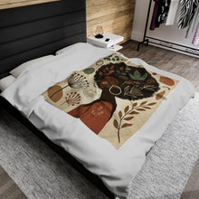 Cargar imagen en el visor de la galería, Gold Boho Beauty Velveteen Plush Blanket