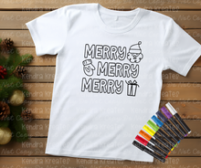 Cargar imagen en el visor de la galería, Christmas Coloring Tee