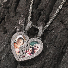 Load image into Gallery viewer, Broken Heart Medallion Picture Pendant Necklaces
