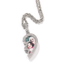 Load image into Gallery viewer, Broken Heart Medallion Picture Pendant Necklaces
