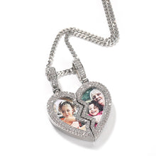 Load image into Gallery viewer, Broken Heart Medallion Picture Pendant Necklaces
