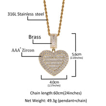 Load image into Gallery viewer, Custom Photo Heart Shape Pendant Necklace
