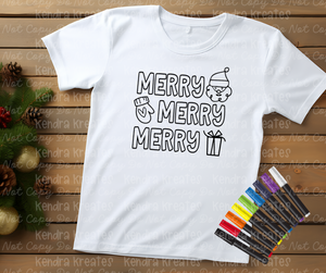 Christmas Coloring Tee