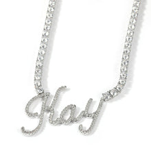 Load image into Gallery viewer, Cursive Letter Custom Name Necklace
