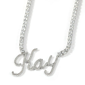 Cursive Letter Custom Name Necklace