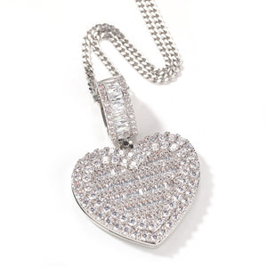 Custom Photo Heart Shape Pendant Necklace