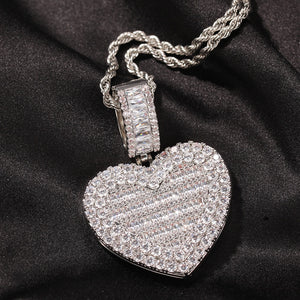 Custom Photo Heart Shape Pendant Necklace