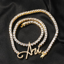 Load image into Gallery viewer, Cursive Letter Custom Name Necklace
