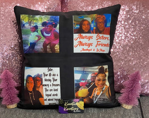 Custom 4 Photo Panel Pillows