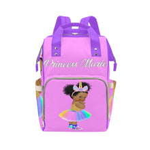 Load image into Gallery viewer, Princess Multi-Function Diaper Backpack/Diaper Bag
