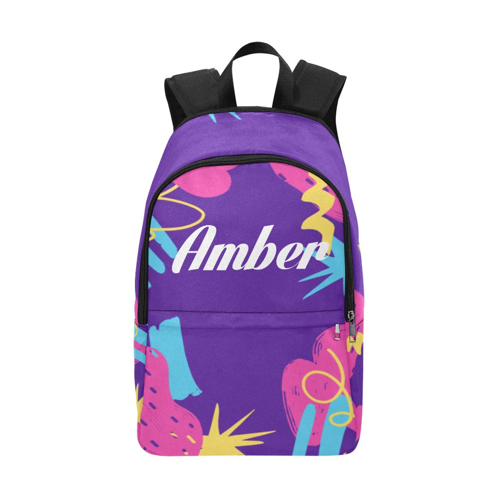 Amber Abstract Fabric Backpack for Adult