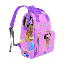 Load image into Gallery viewer, Princess Multi-Function Diaper Backpack/Diaper Bag
