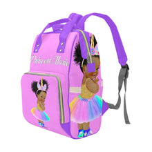 Load image into Gallery viewer, Princess Multi-Function Diaper Backpack/Diaper Bag
